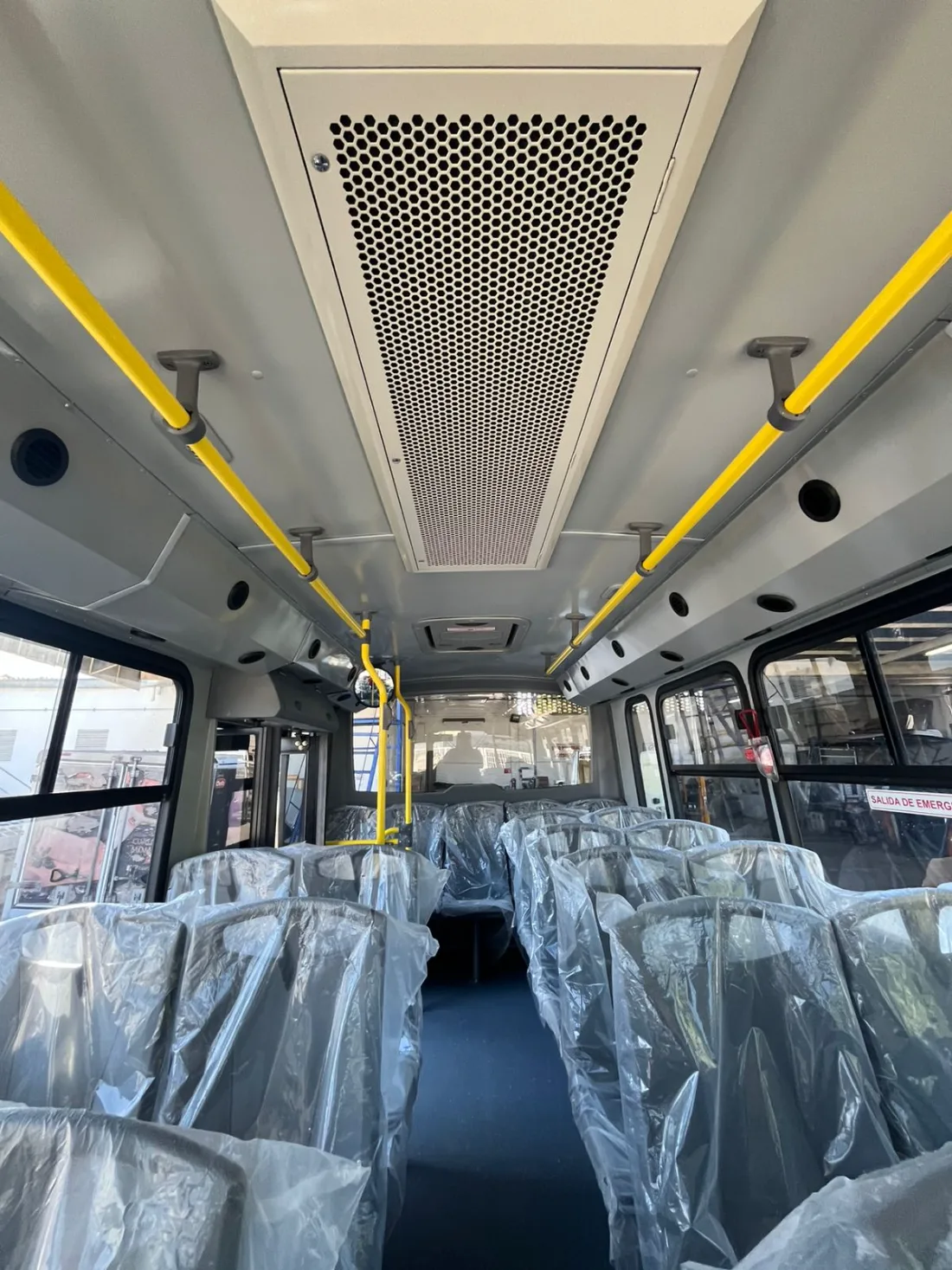 Interior climatizado. Instalaciones en autobús