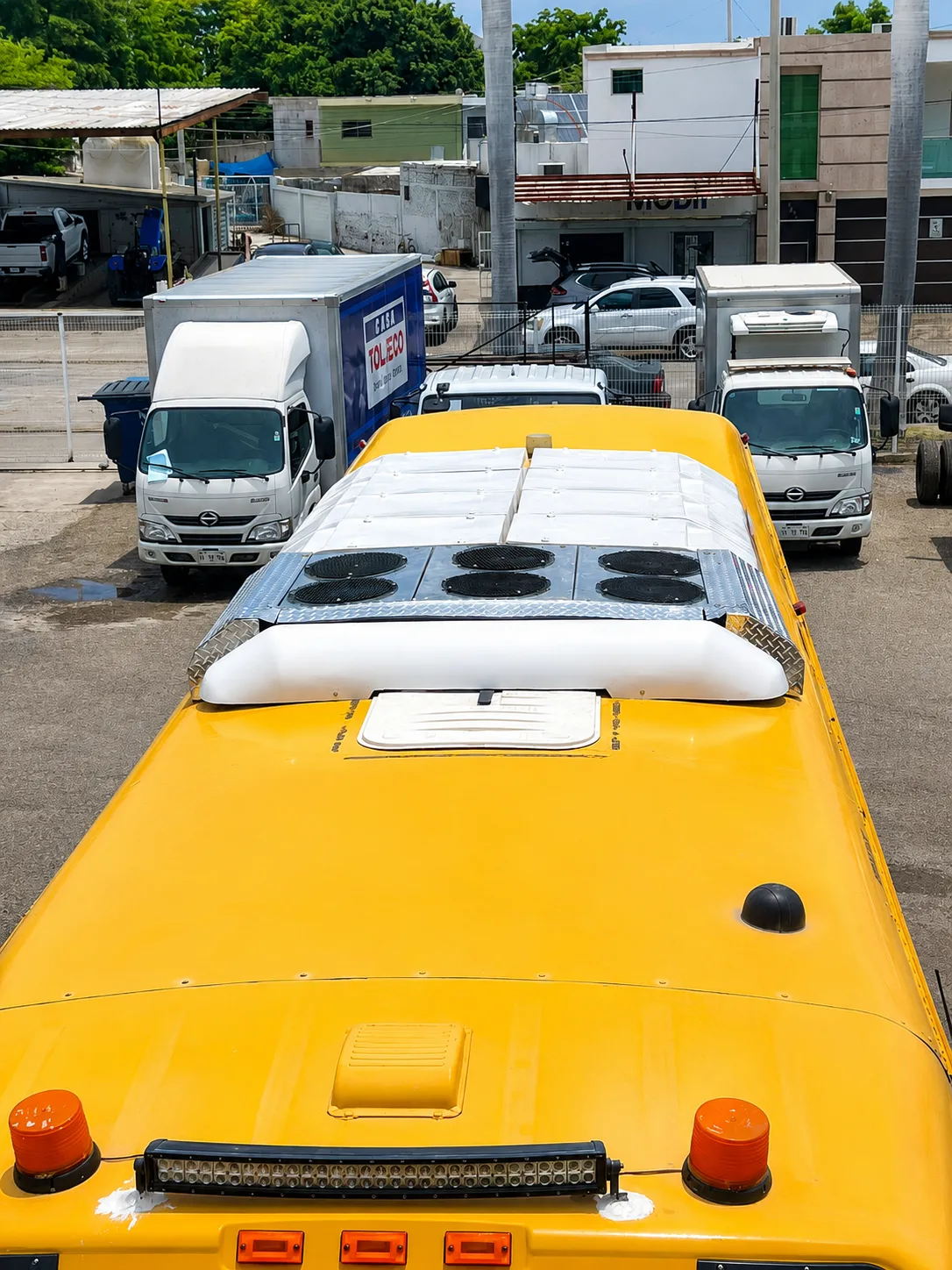 Unidad de techo. Instalaciones en autobús